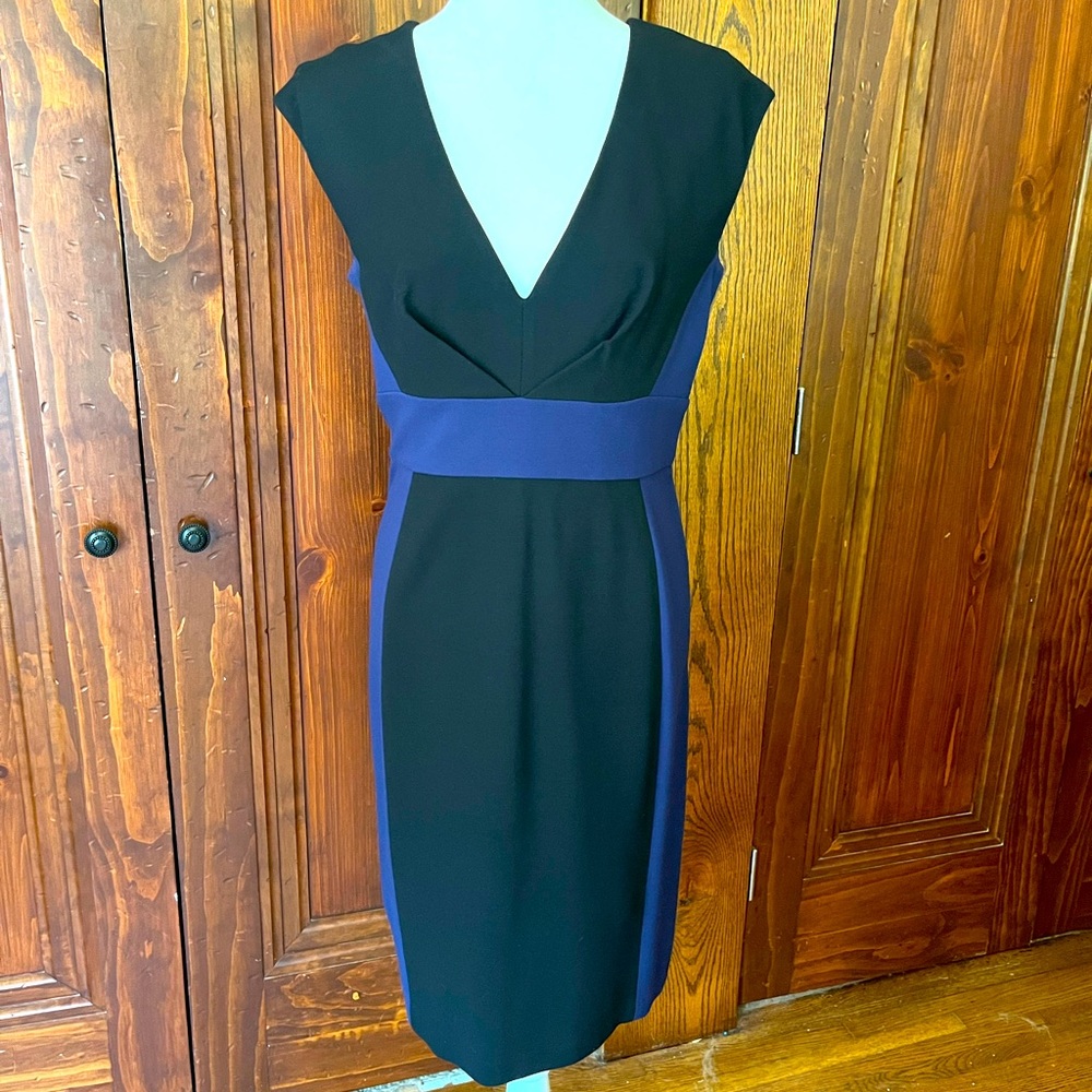 Catherine Malandrino V-Kneck Knit Sheath Dress Size Medium